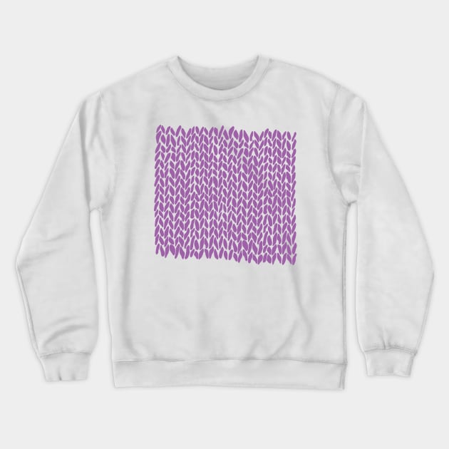 Hand Knit Amethyst Purple Crewneck Sweatshirt by ProjectM